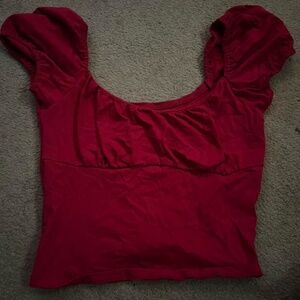 Red Hollister Square neck top!!